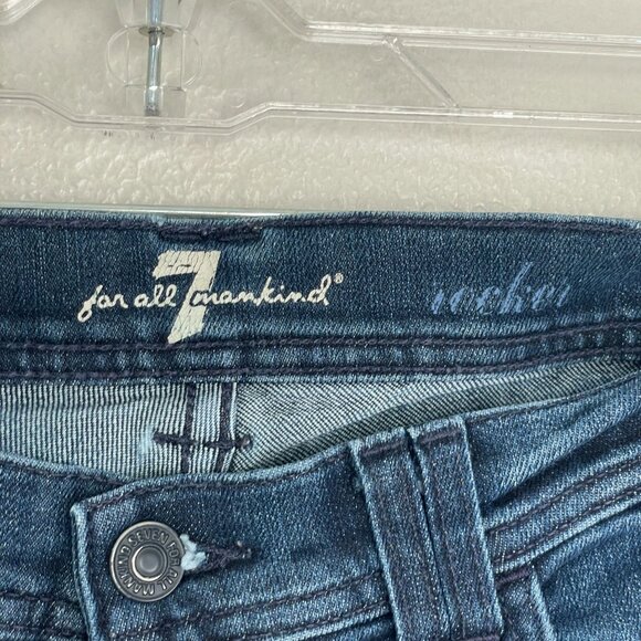 7 For All Mankind Womens 28 Bootcut Rocker Jeans Low Rise Stretch Denim - Picture 3 of 9